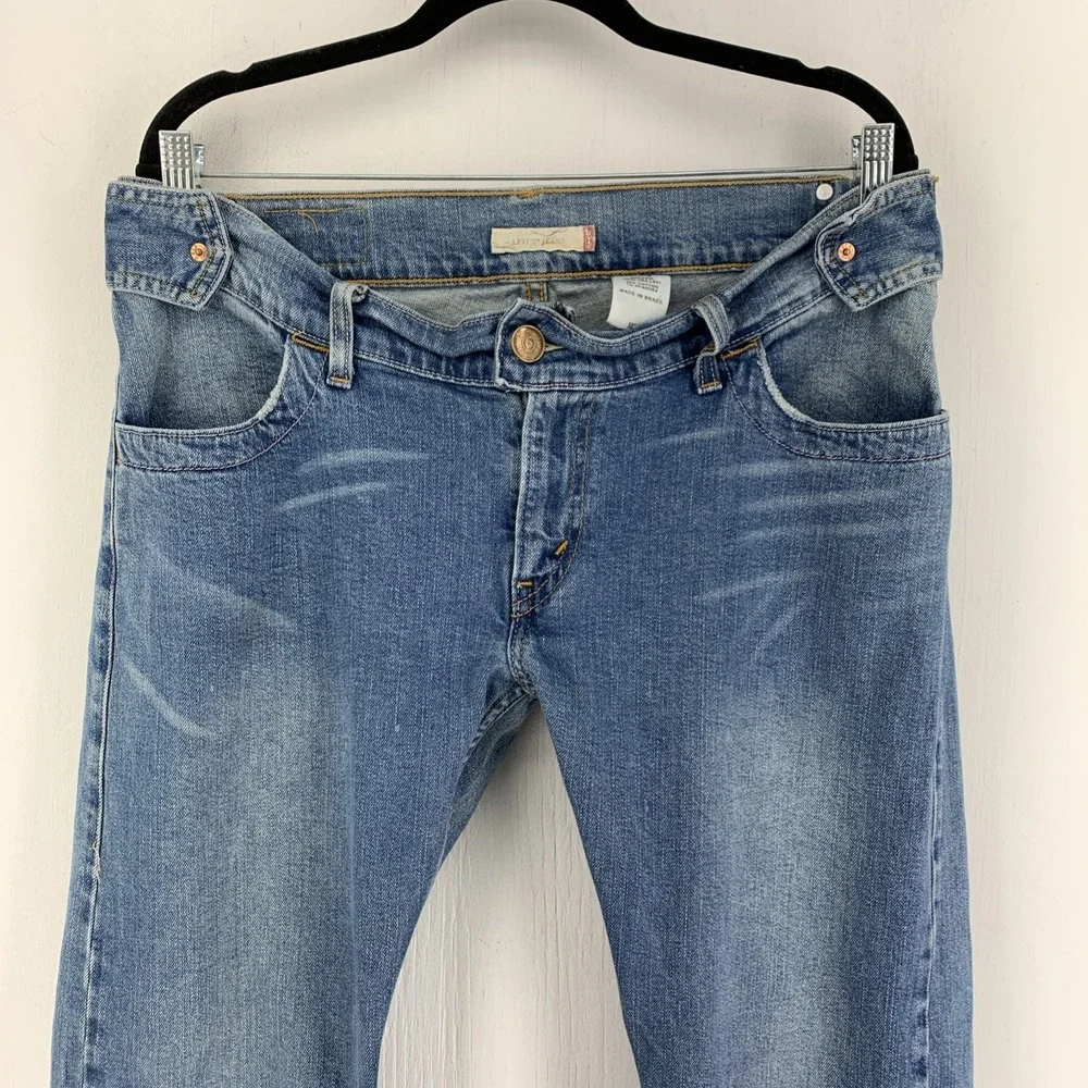 Vintage Y2K Jr 13 36X31 Mid Rise Jeans Wide Leg‎ Grunge Hippie Boho Destroyed